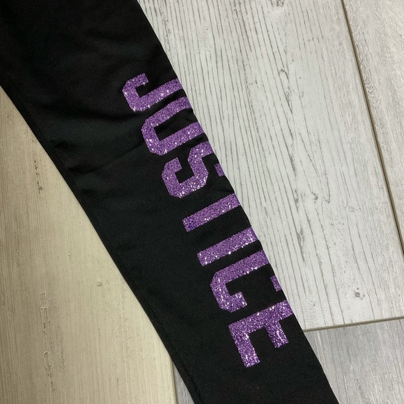 Justice Leggings, Purple & Black - Stretch Fit, Excellent Condition - Picture 2 of 13